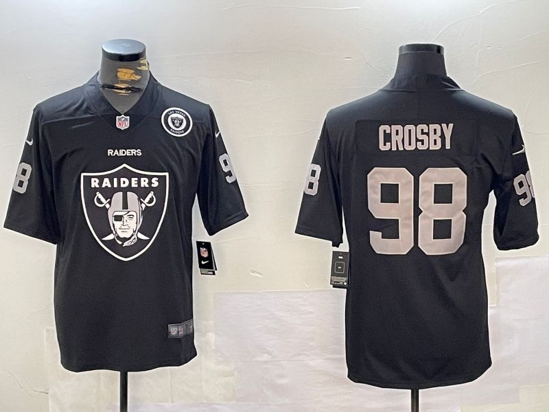 Men Oakland Raiders #98 Crosby Black 2024 Nike Limited NFL Jersey style 12011->oakland raiders->NFL Jersey
